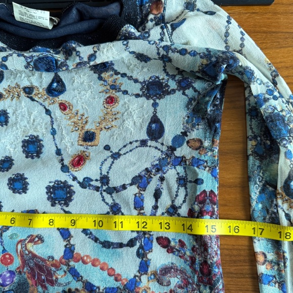 Fuzzi Jewel Print Mesh Top size Large - Picture 9 of 11